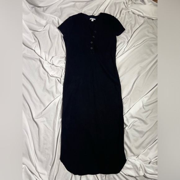 James Perse Dresses & Skirts - James Perse Standard Rib Henley Dress | 4